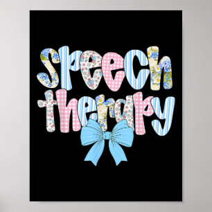 Sprachtherapie Retro Groovy Sprachpathologe T Poster