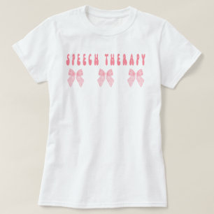Sprachtherapie-Shirt, SLP-Shirt, rosa Schleifen, S T-Shirt