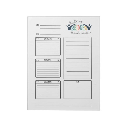 Sprachtherapie SLP SOAP Abreißen Notepad Notizblock (Rotiert)