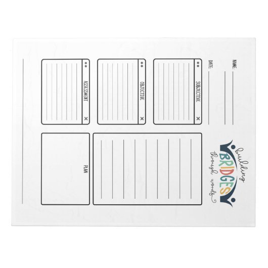 Sprachtherapie SLP SOAP Abreißen Notepad Notizblock (Vorderseite)