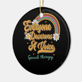 Sprachtherapie Sprachpathologe SLP Tee Keramik Ornament (Links)