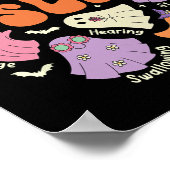 Sprachtherapie spricht Sprachpathologe Hallowe Poster (Ecke)