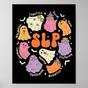 Sprachtherapie spricht Sprachpathologe Hallowe Poster