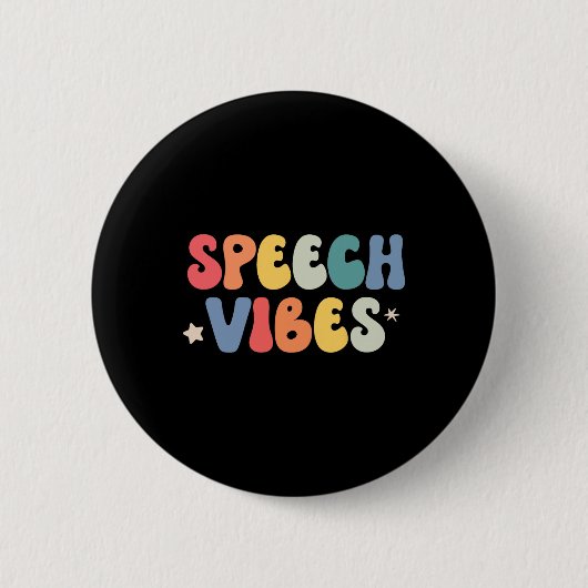 Sprachtherapie Vibes Language Pathologist School S Button (Vorderseite)