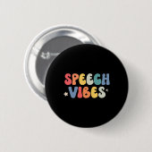 Sprachtherapie Vibes Language Pathologist School S Button (Vorne & Hinten)