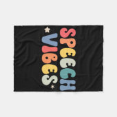 Sprachtherapie Vibes Language Pathologist School S Fleecedecke (Vorderseite (Horizontal))