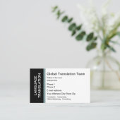 Sprachübersetzungs-Interpret Visitenkarte (Stehend Vorderseite)