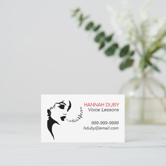 Sprachunterricht - Visitenkarte (Stehend Vorderseite)