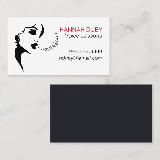 Sprachunterricht - Visitenkarte (Vorne/Hinten)