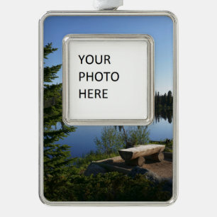 Sprague Lake Blick Rahmen-Ornament Silber