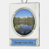 Sprague Lake II im Rocky Mountain National Park Banner-Ornament Silber (Links)