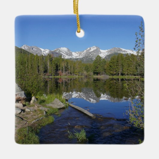 Sprague Lake II im Rocky Mountain National Park Keramikornament (Vorderseite)