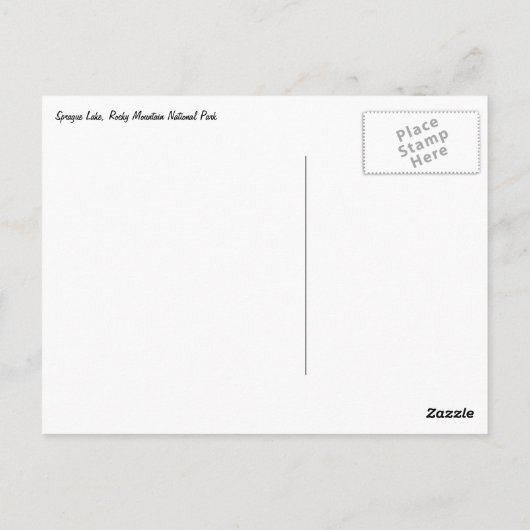 Sprague Lake Reflection Postkarte (Rückseite)