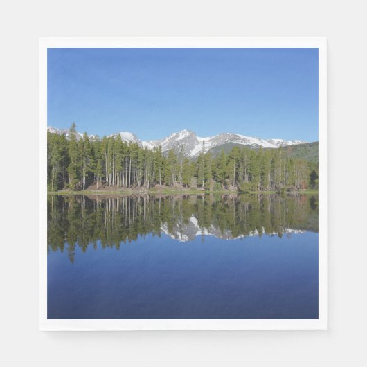 Sprague Lake Spiegelung Serviette (Vorderseite)