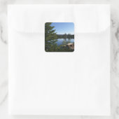 Sprague Lake View Quadratischer Aufkleber (Tasche)