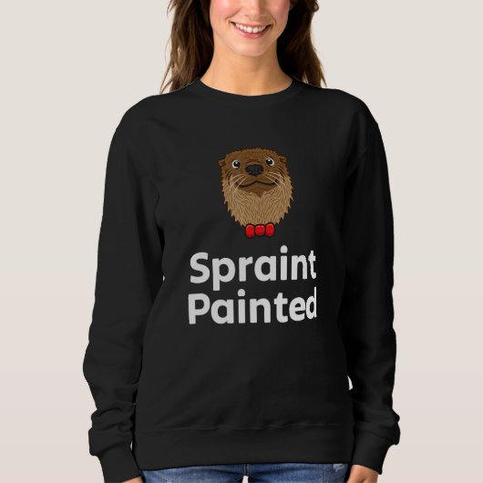Spraint Paint Otter   Otter Humor Joke Sweatshirt (Vorderseite)