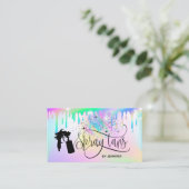 Spratan-Einhorn-Holograph-Regenbogen-Glitzer-Tropf Visitenkarte (Stehend Vorderseite)