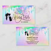 Spratan-Einhorn-Holograph-Regenbogen-Glitzer-Tropf Visitenkarte (Vorne/Hinten)