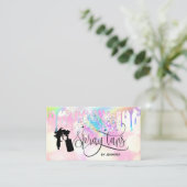 Spratan-Einhorn-Holograph-Regenbogen-Glitzer-Tropf Visitenkarte (Stehend Vorderseite)