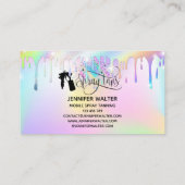 Spratan-Einhorn-Holograph-Regenbogen-Glitzer-Tropf Visitenkarte (Rückseite)
