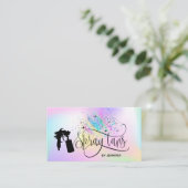 Spratan-Einhorn-Holograph-Regenbogen-Glitzer-Tropf Visitenkarte (Stehend Vorderseite)