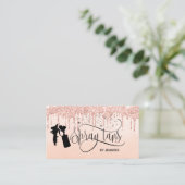 Spratan Skript Glitzer Gold Tropfen Visitenkarte (Stehend Vorderseite)