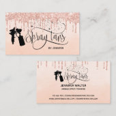 Spratan Skript Glitzer Gold Tropfen Visitenkarte (Vorne/Hinten)