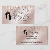 Spratan Skript Glitzer Gold Tropfen Visitenkarte (Vorne/Hinten)