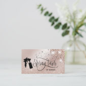 Spratan Skript Glitzer Gold Tropfen Visitenkarte (Stehend Vorderseite)