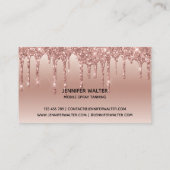 Spratan-Skript Tropfen Glitzer Gold Visitenkarte (Rückseite)