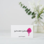 Spray | Ausdrückliches II (heißrosa) Visitenkarte (Stehend Vorderseite)