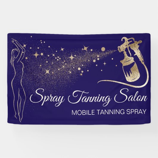 Spray Body Tan Navy Black Bronze Banner (Horizontal)