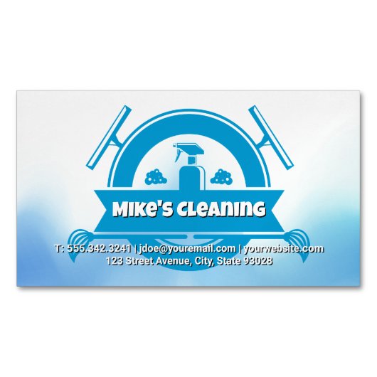 Spray Bottle | Squeegee Magnetische Visitenkarte (Vorderseite)