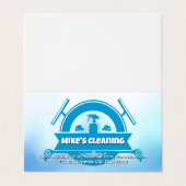 Spray Bottle | Squeegee Visitenkarten (Außenseite Aufgefaltet)