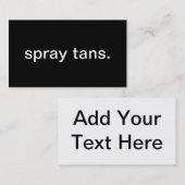 Spray bräunt sich visitenkarte (Vorne/Hinten)