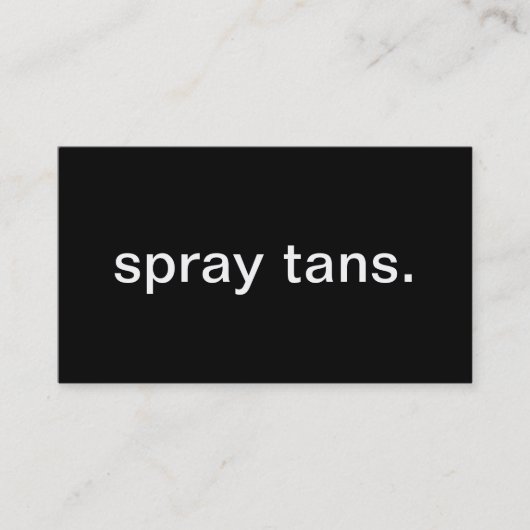 Spray bräunt sich visitenkarte (Vorderseite)