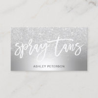 Spray bräunt silbernes Glitter ombre metallische
