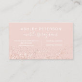 Spray bräunt Skript-Rose, Gold, dasGlitter Rosa Visitenkarte (Rückseite)