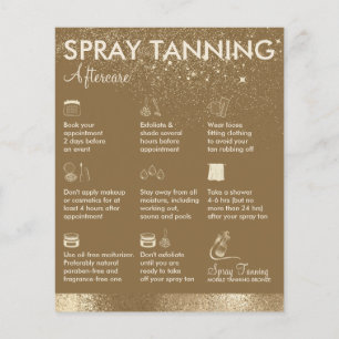 Spray Bräunung Braun einfache Körperfarbe Nachsorg Flyer