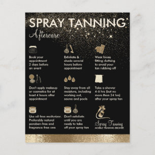 Spray Bräunung Bronze Körperfarbe Nachbehandlung Flyer