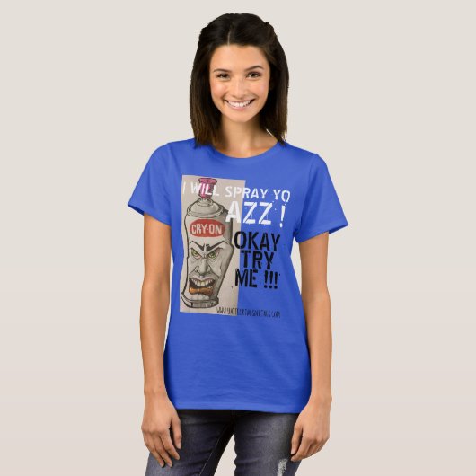 SPRAY CAN #1 BLAU T-Shirt (Vorne ganz)