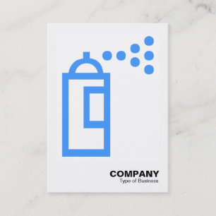 Spray Can - Baby Blue on White Visitenkarte