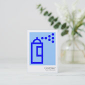 Spray Can - Blau auf Lt Blue 99CCFF Visitenkarte (Stehend Vorderseite)