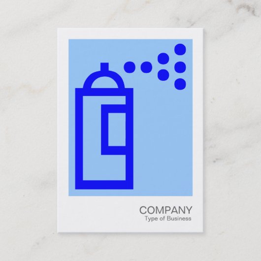 Spray Can - Blau auf Lt Blue 99CCFF Visitenkarte (Vorderseite)