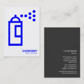 Spray Can - Blau auf Weiß Visitenkarte (Vorne/Hinten)