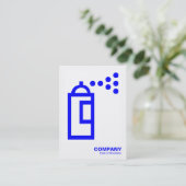 Spray Can - Blau auf Weiß Visitenkarte (Stehend Vorderseite)