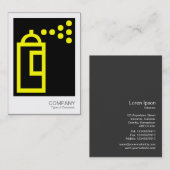 Spray Can - Gelb auf schwarz Visitenkarte (Vorne/Hinten)