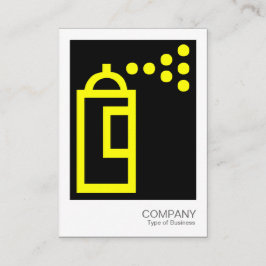 Spray Can - Gelb auf schwarz Visitenkarte