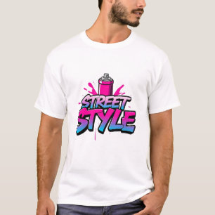Spray Can Graffiti T-Shirt - Retro Street Style