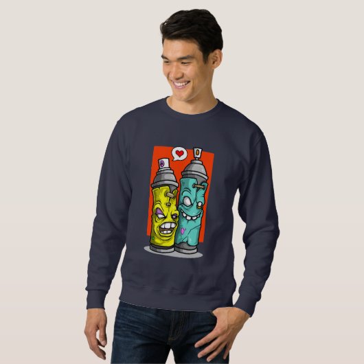 SPRAY CAN Graffiti Zeichenfarbe Hoakser Sweatshirt (Vorne ganz)